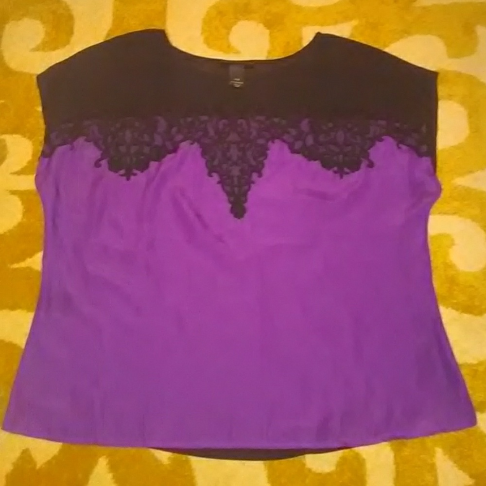 Royal purple 100% polyester womens top